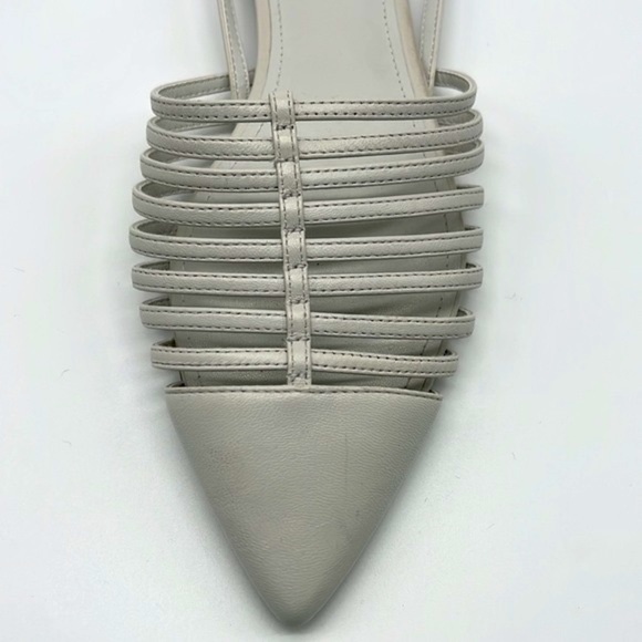 Marc Fisher - Abra  Leather Fisherman White / Gray Closed Toe Flats Size 8 - Picture 10 of 14